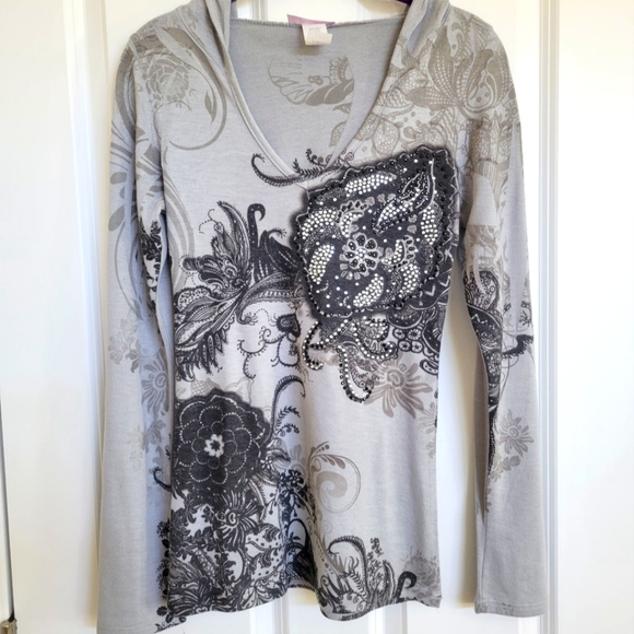 Pinkeli Hooded Embellished Jersey - Picture 3 of 16